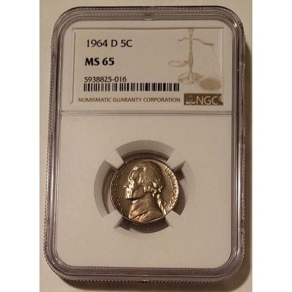 1964 D Jefferson Nickel MS65 NGC - Picture 1 of 4